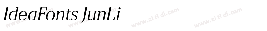 IdeaFonts JunLi字体转换